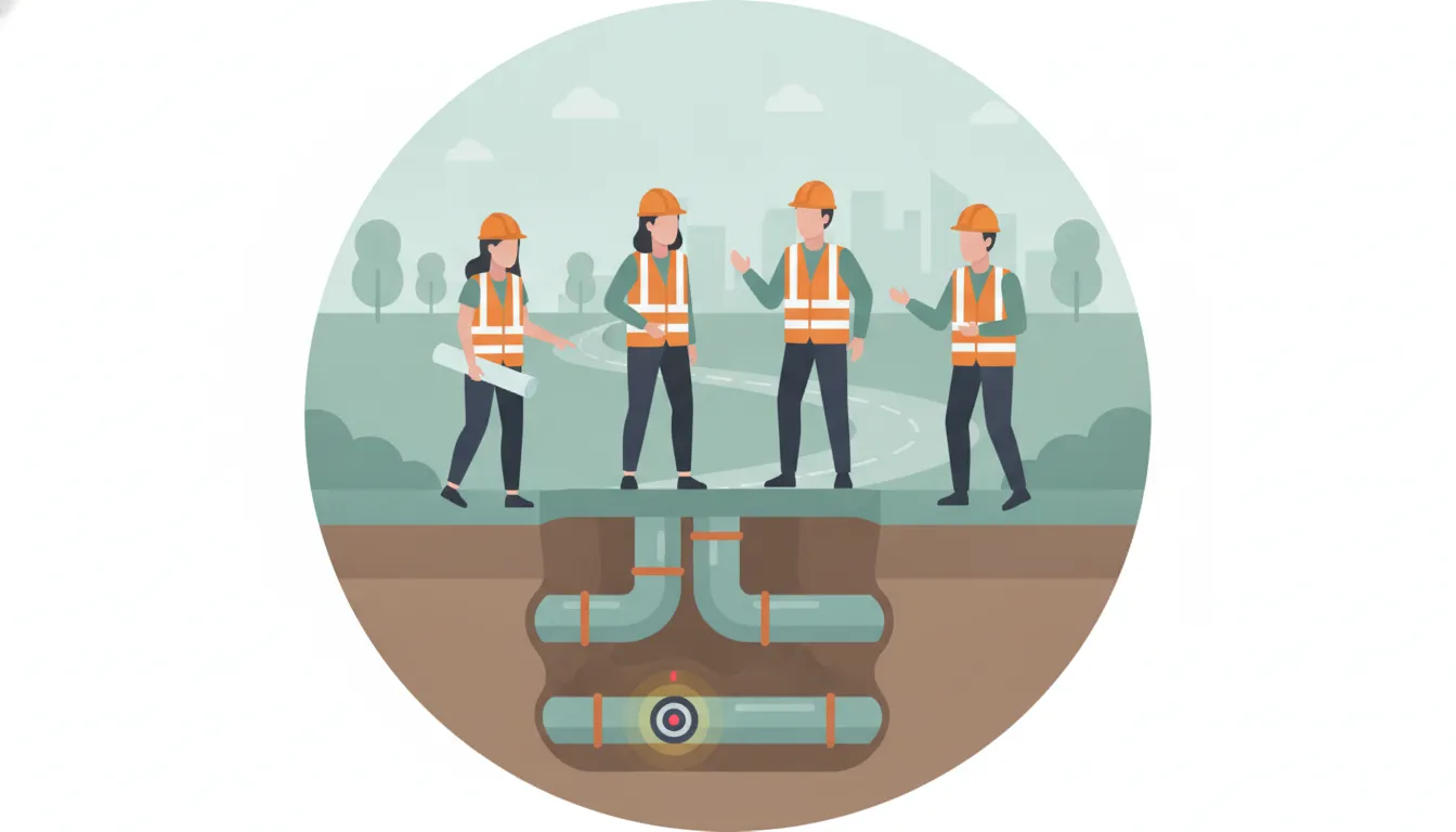 Municipal pipe condition assessment with an underground inspection camera beneath a roadway