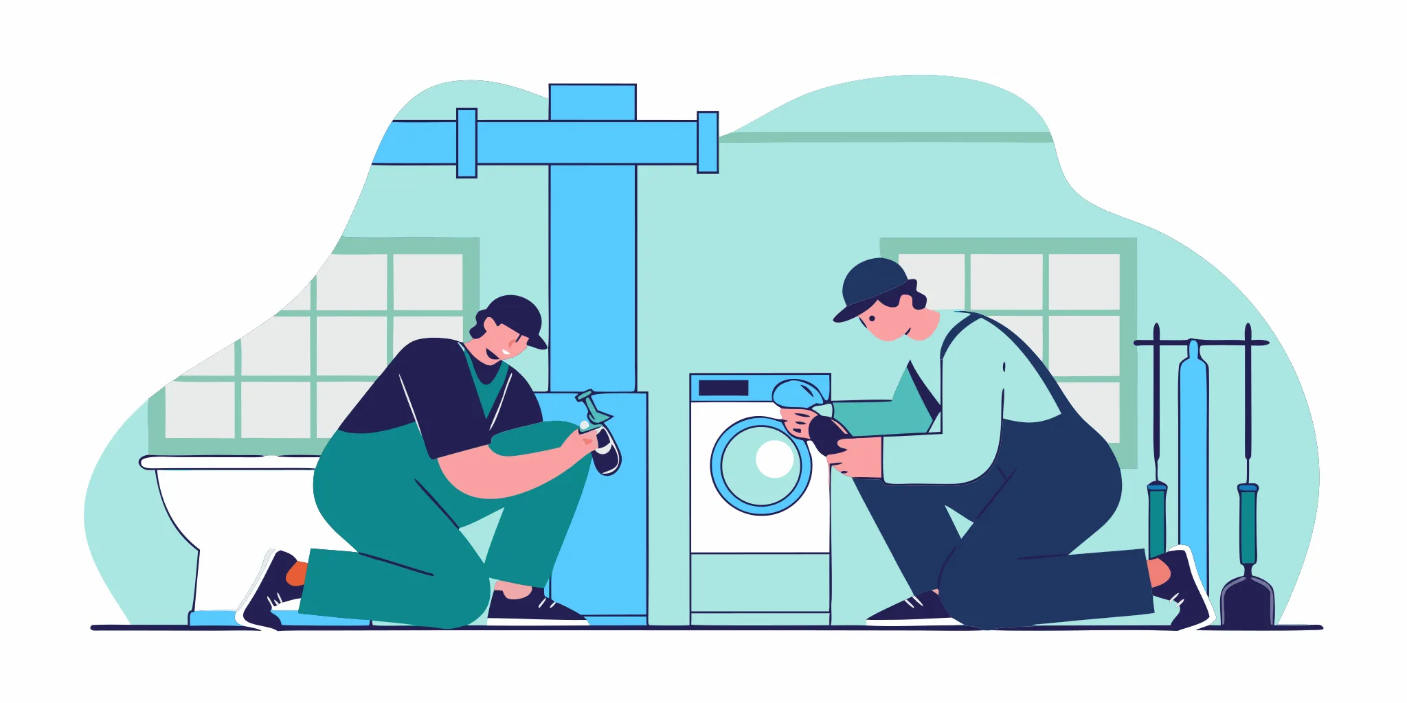 A sewer specialist inspecting a sewer line with an inspection camera